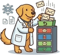 Dog classifying messages